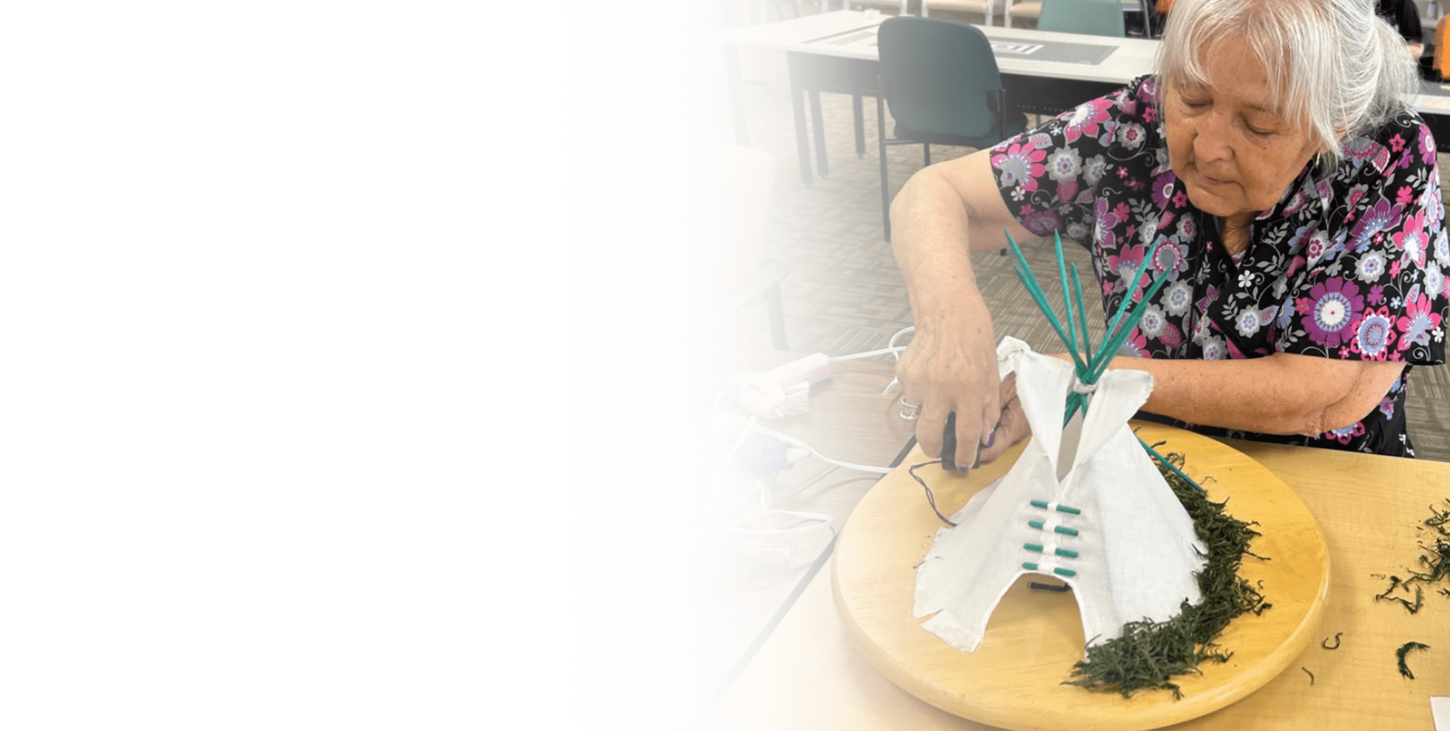 a person working on a model