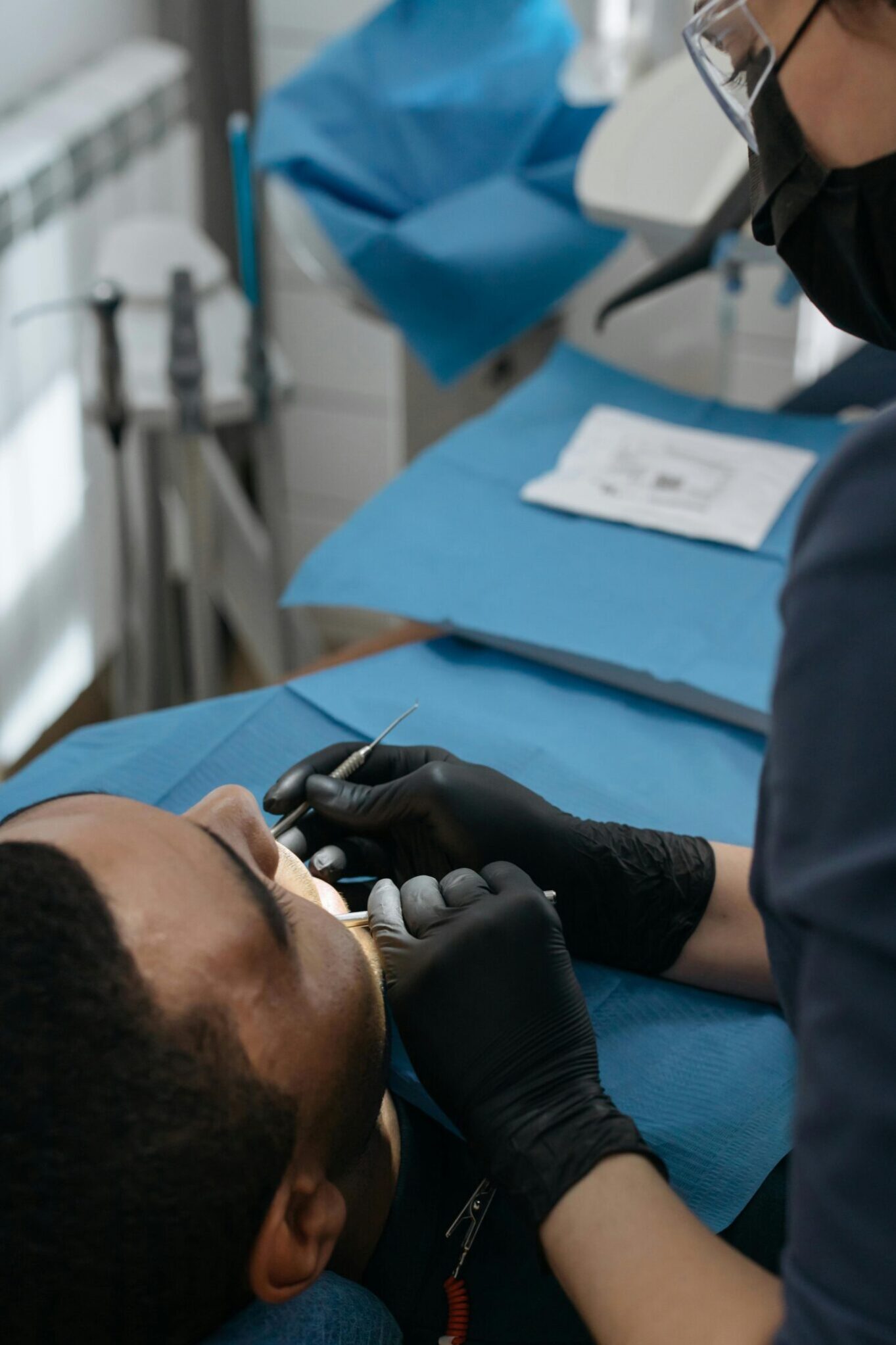 a person getting dental treatment